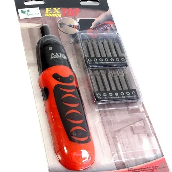 Ergonómico Destornillador Terracota pilas WS-526 cabezal multifunción