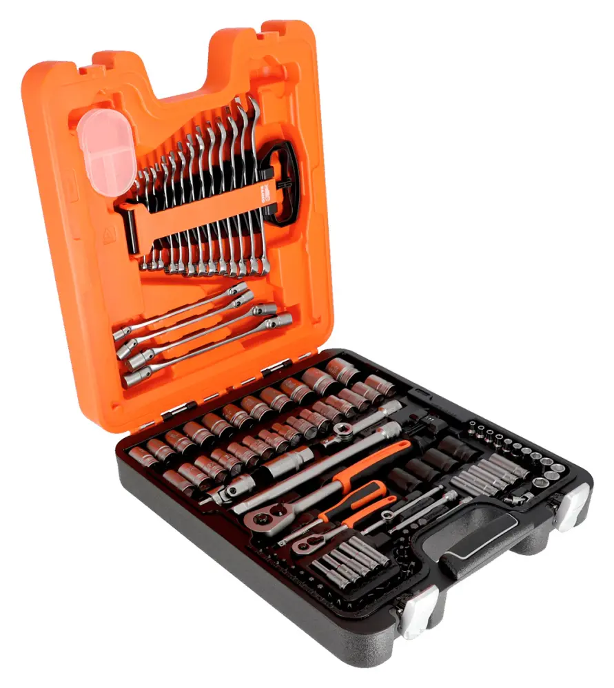 Juego De Vasos Con Cuadrado De 1/4" y 1/2" y Con Juego De Llaves Combinadas/Llaves De Vaso, Bahco BAHS108