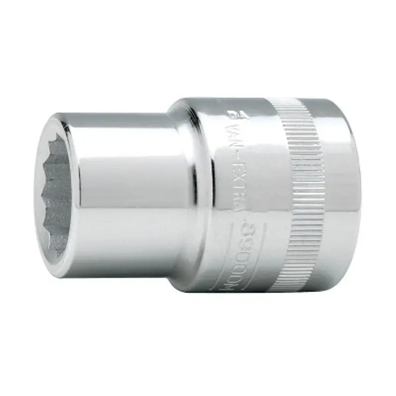 Llave vaso cuadradillo 3/4'' boca bihexagonal serie corta métrica m-30