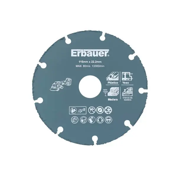 Disco de corte multimaterial 115 mm erbauer