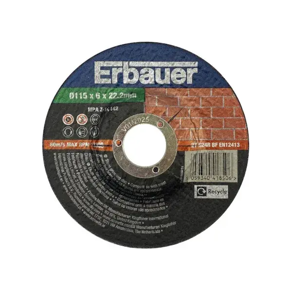 Disco desbaste piedra 115x6 mm Erbauer