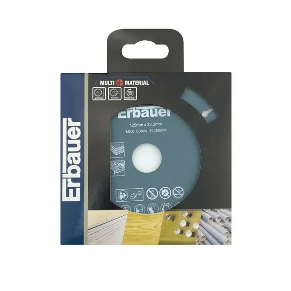 Disco metal multimaterial 125x1,2 mm Erbauer