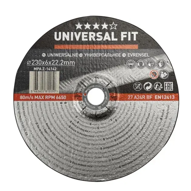 Disco desbaste metal 230 x 6 mm universal fit universal_fit