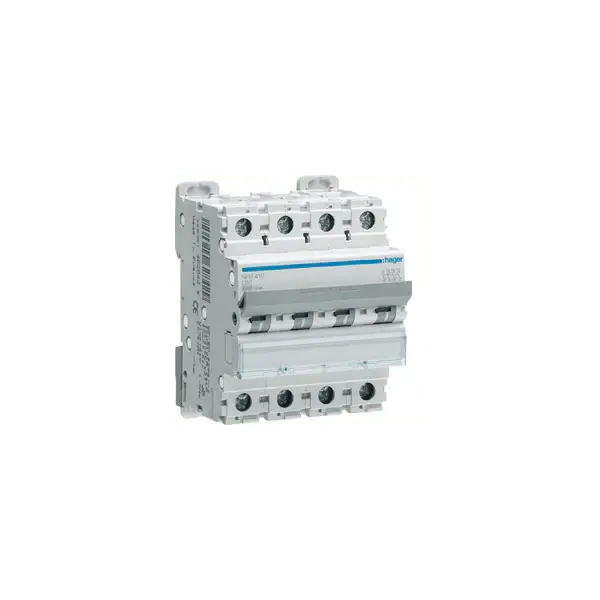 Disyuntor Bipolar Disjoncteur divisionnaire 4P 20kA courbe C 40A 4M HAGER NRN440
