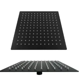 CABEZA DUCHA CUADRADA 8" NEGRO "MONACO" NO INC BRAZO