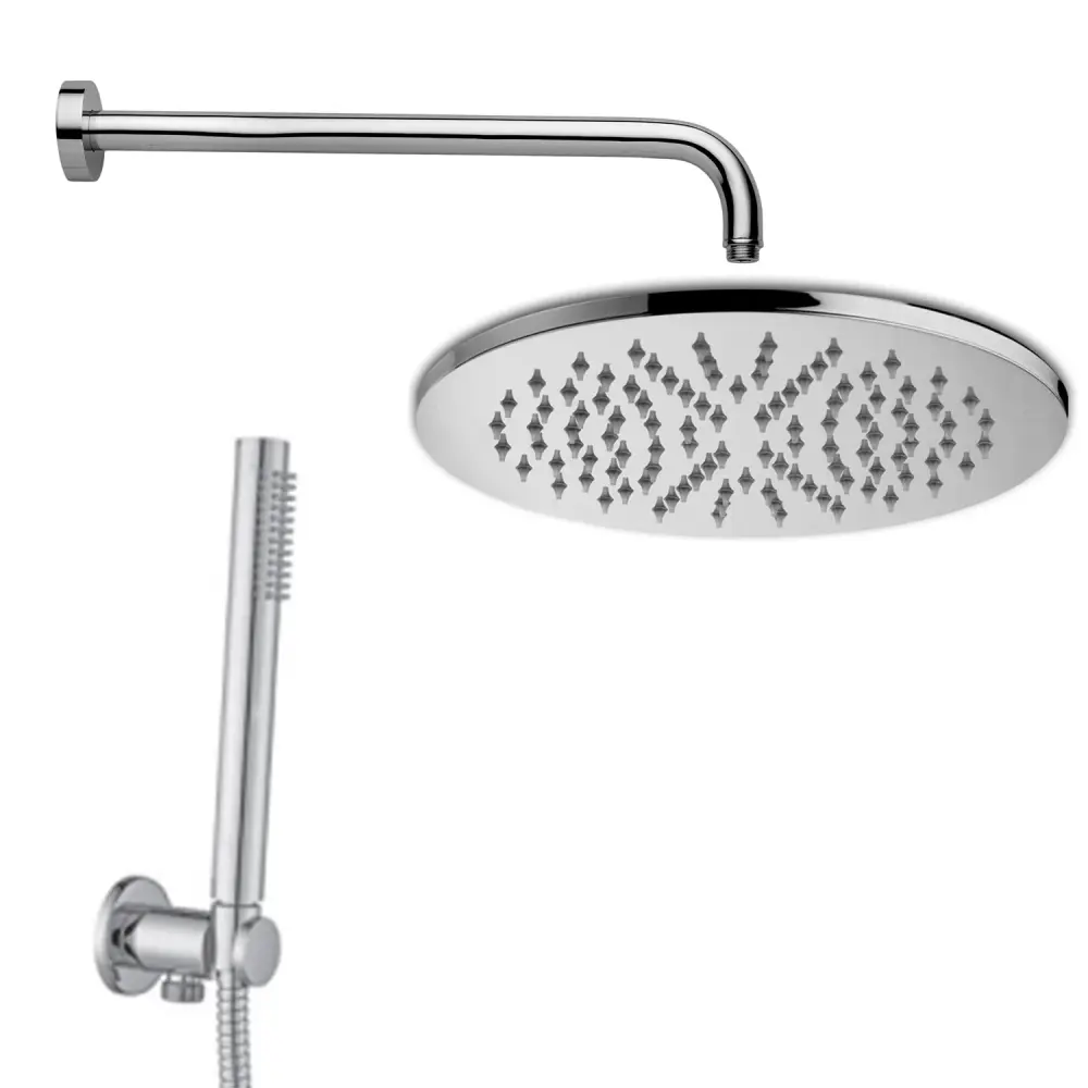 Kit de ducha 074 con cabezal, brazo de ducha y set dúplex Paffoni