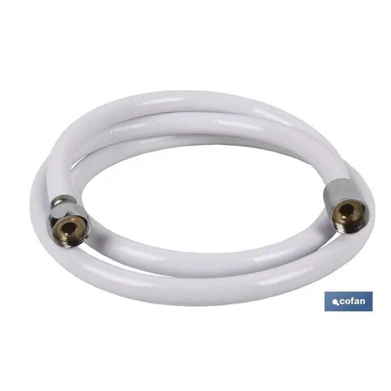 Organizador de Lavabo Flexo ducha pvc/latón color blanco 1,5m