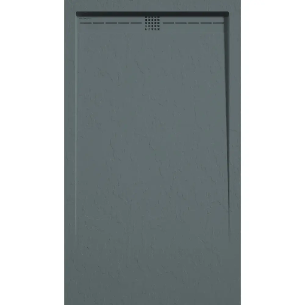 Plato de ducha pizarra arco antracita 90x100 cm rejilla color Prueba de Salpicaduras