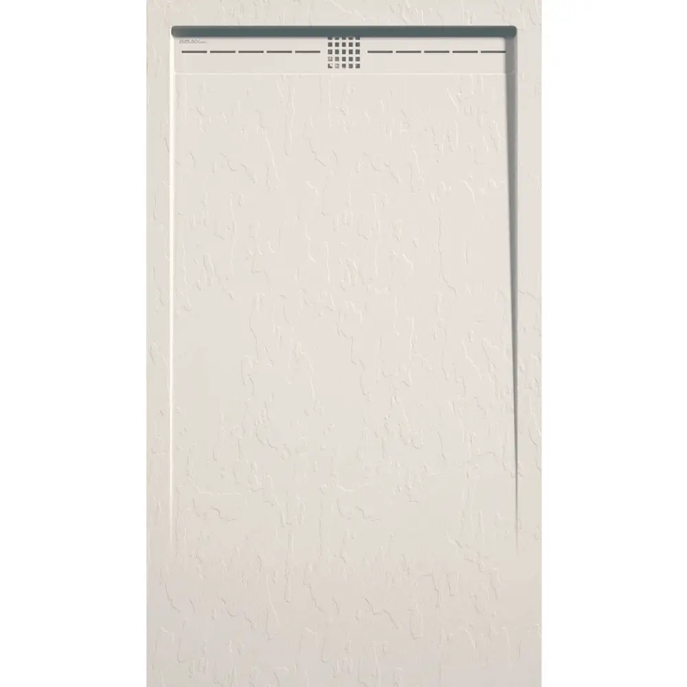 Plato de ducha pizarra arco crema 90x100 cm rejilla inox | Instalación Rápida y Fácil