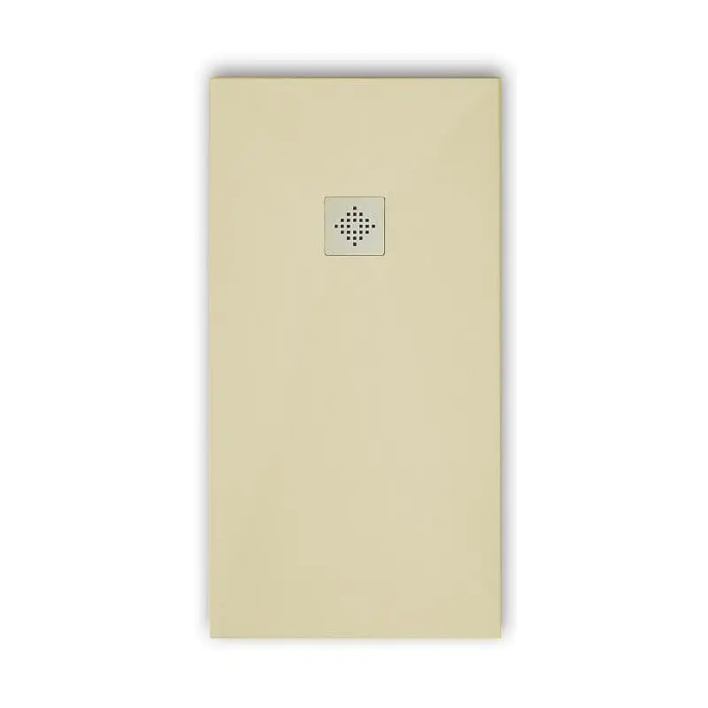 Plato de ducha pizarra puro crema 70x200 cm rejilla acero inox.