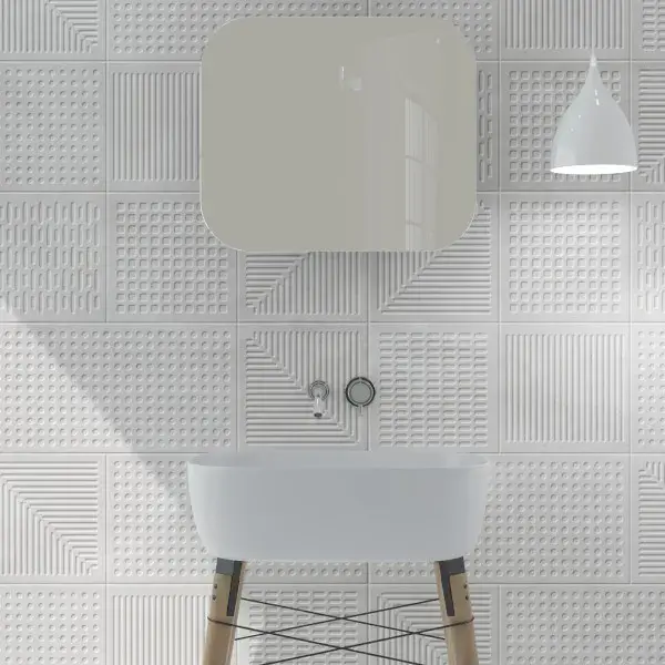 Azulejo Ely gris Deco 30x90 cm