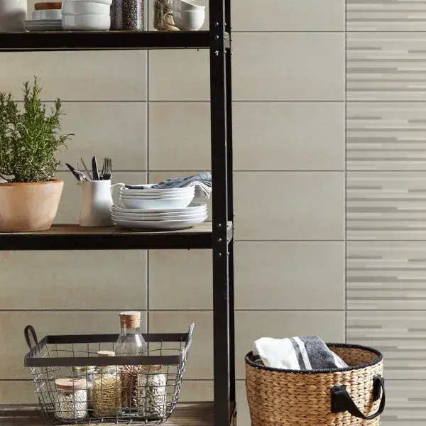 Azulejo konkrete marfil 20 x 60 cm