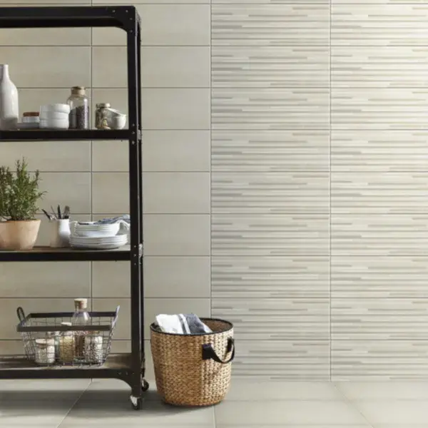 Azulejo konkrete mureto marfil decor 20x60 cm