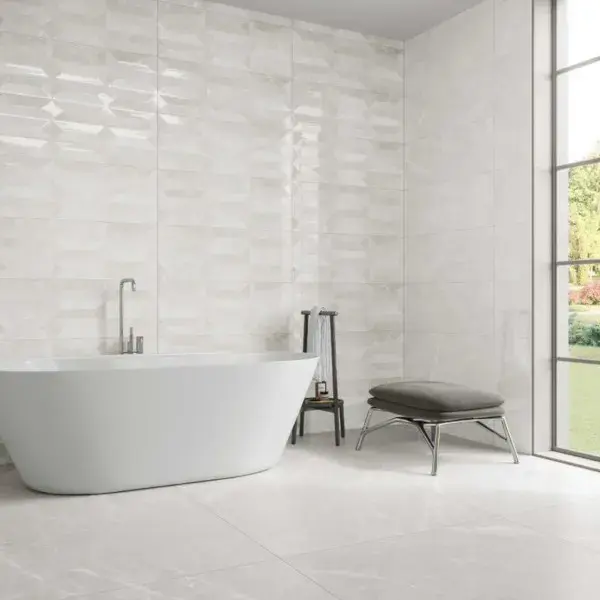 Azulejo cerámico perla Allison 33,3 x 90 cm