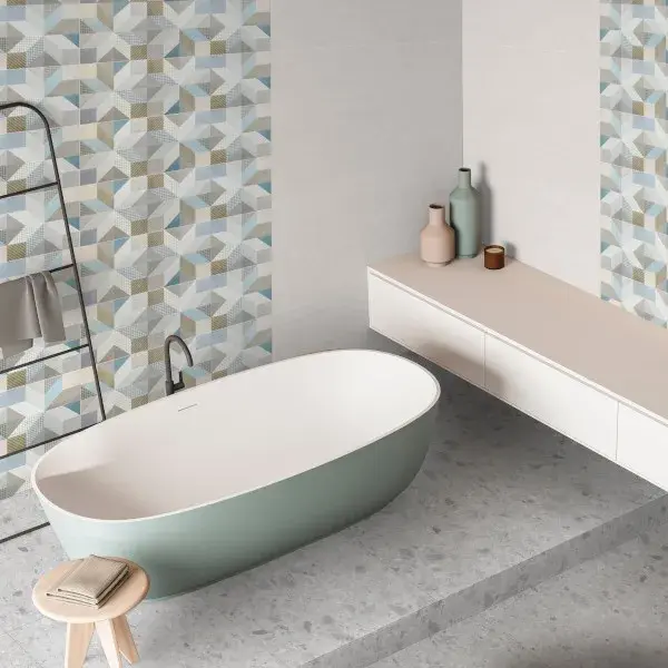 Azulejo Pamelia piedra multicolor 30x90 cm