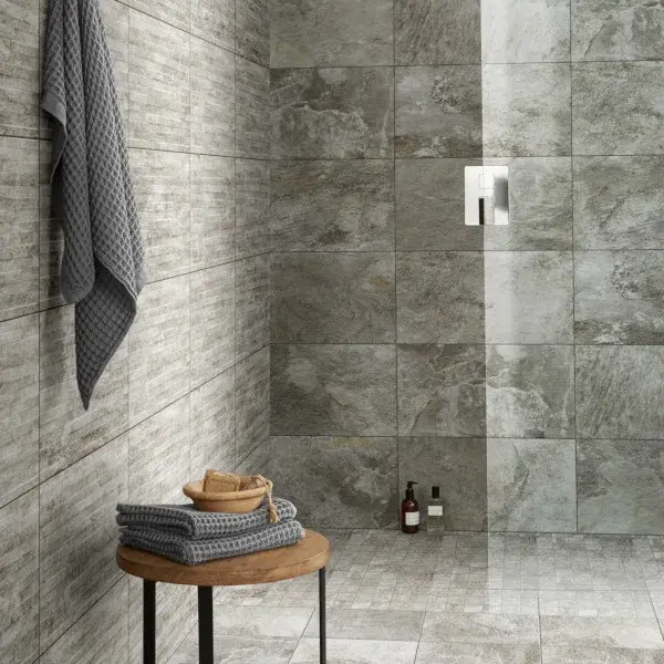 Azulejo shaded slate grey decor 30x60 cm