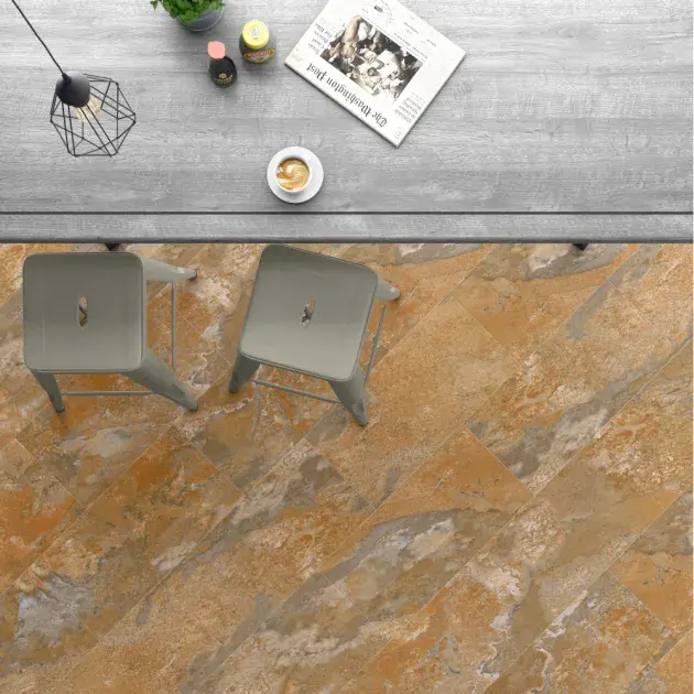 Pavimento porcelánico pizarra natural 30 x 60 cm