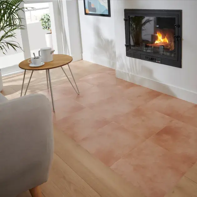 Pavimento cerámico cotto terracota 33 x 33 cm