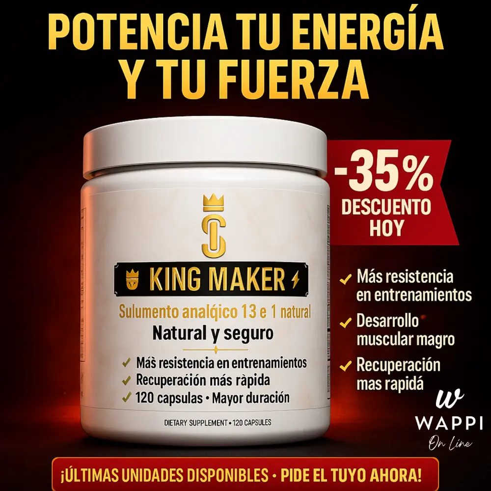 Aspiradora Sin Bolsa ⚡King Maker – Suplemento Anabólico 13 en 1 para Energí, Fuerza y Recuperación