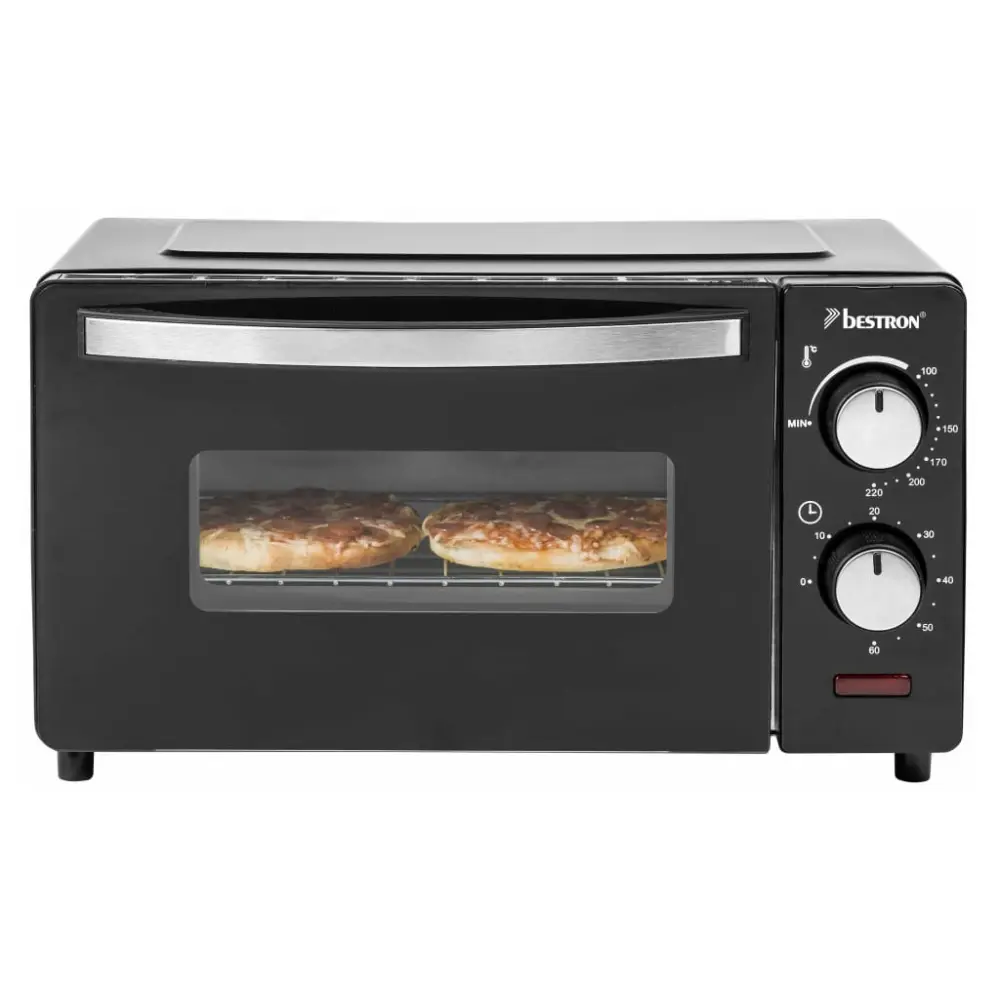 Bestron mini horno grill aov9 negro 800 w 9 l