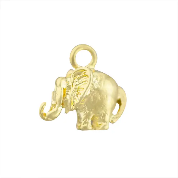 Dije Chapa Animal Elefante 13x11.5mm Dorado