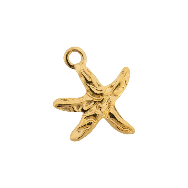 Dije Chapa Estrella de Mar 18x16.5mm Dorado