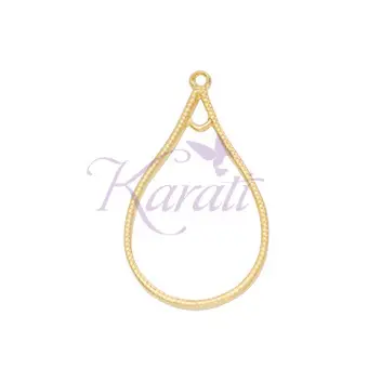 Dije Chapa Geométrico Gota 39x23mm Dorado | Envío Rápido y Gratis