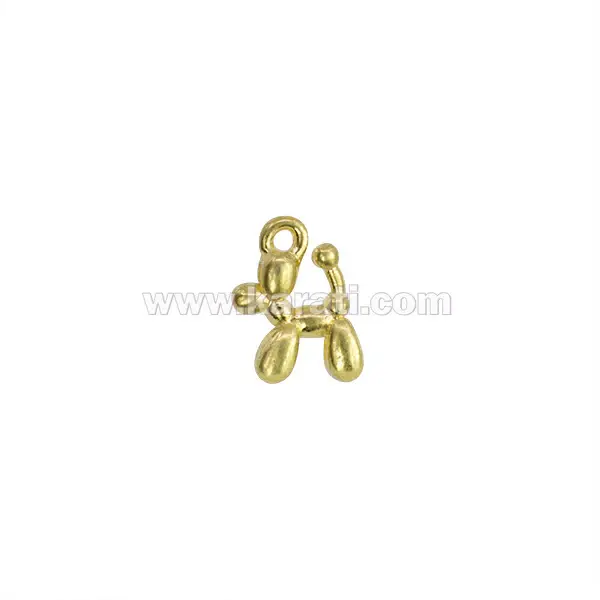 Dije Chapa Perro 13x10mm Dorado