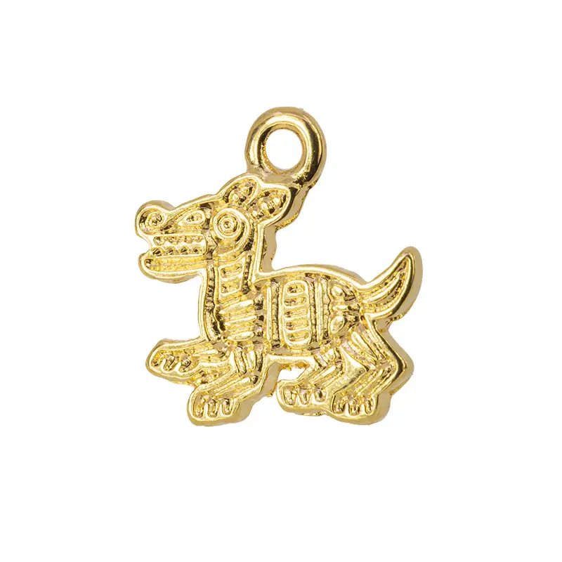 Dije Chapa Perro Xoloitzcuintle 14.5x13.5mm Dorado