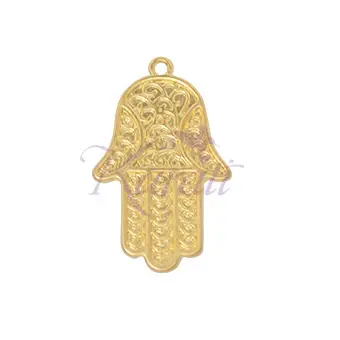 Dije Chapa Símbolo Mano 34x21mm Dorado
