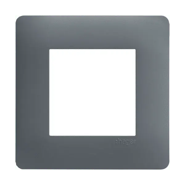 Essensya plaque 1 poste anthracite Hager WE521