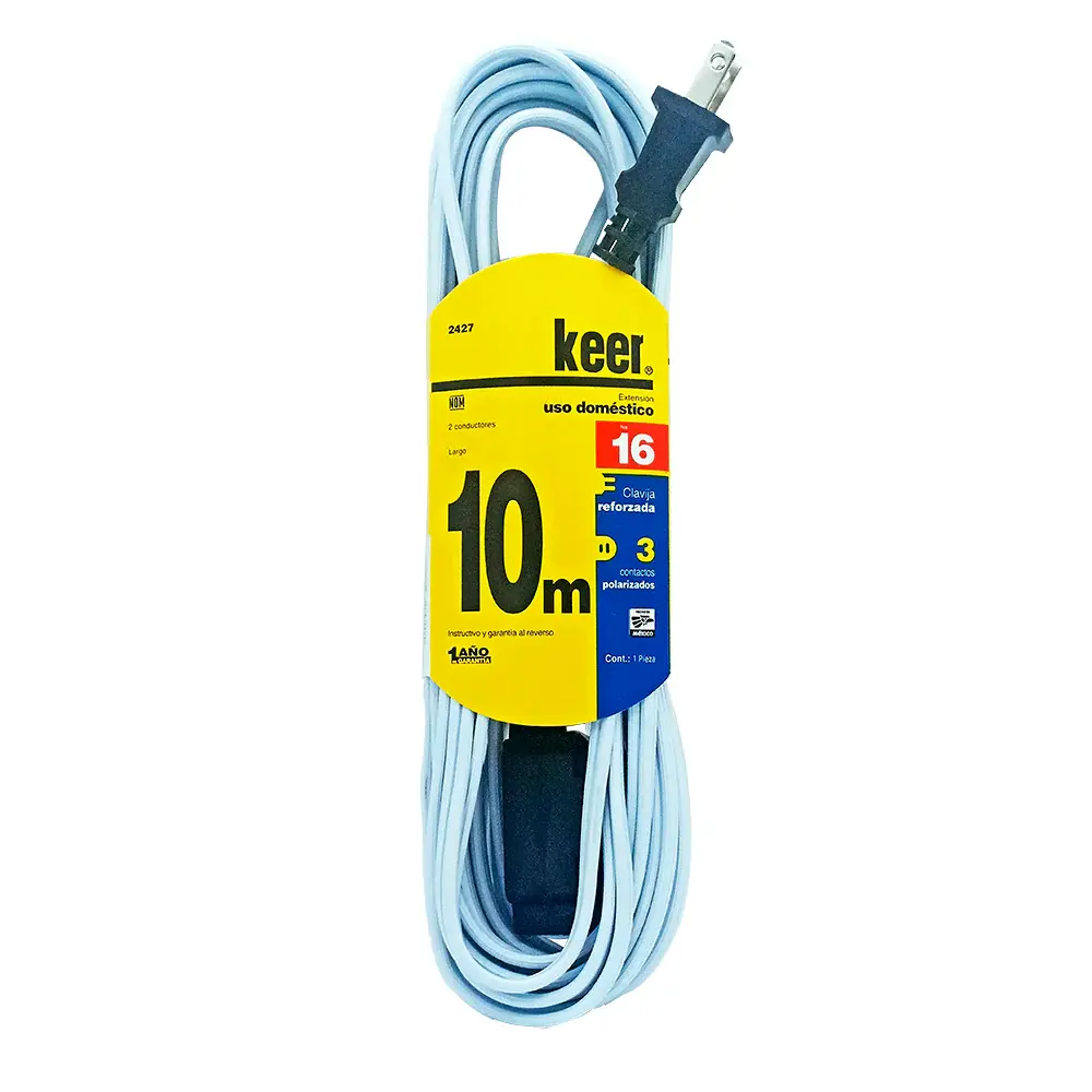 Extensión domestica 10 mts Blanca Sanelec 2427