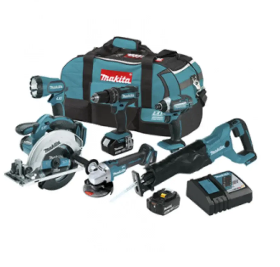 Kit De 6 Herramientas Inalámbricas De 18v, Makita XT610 con 5 ños de Garantí
