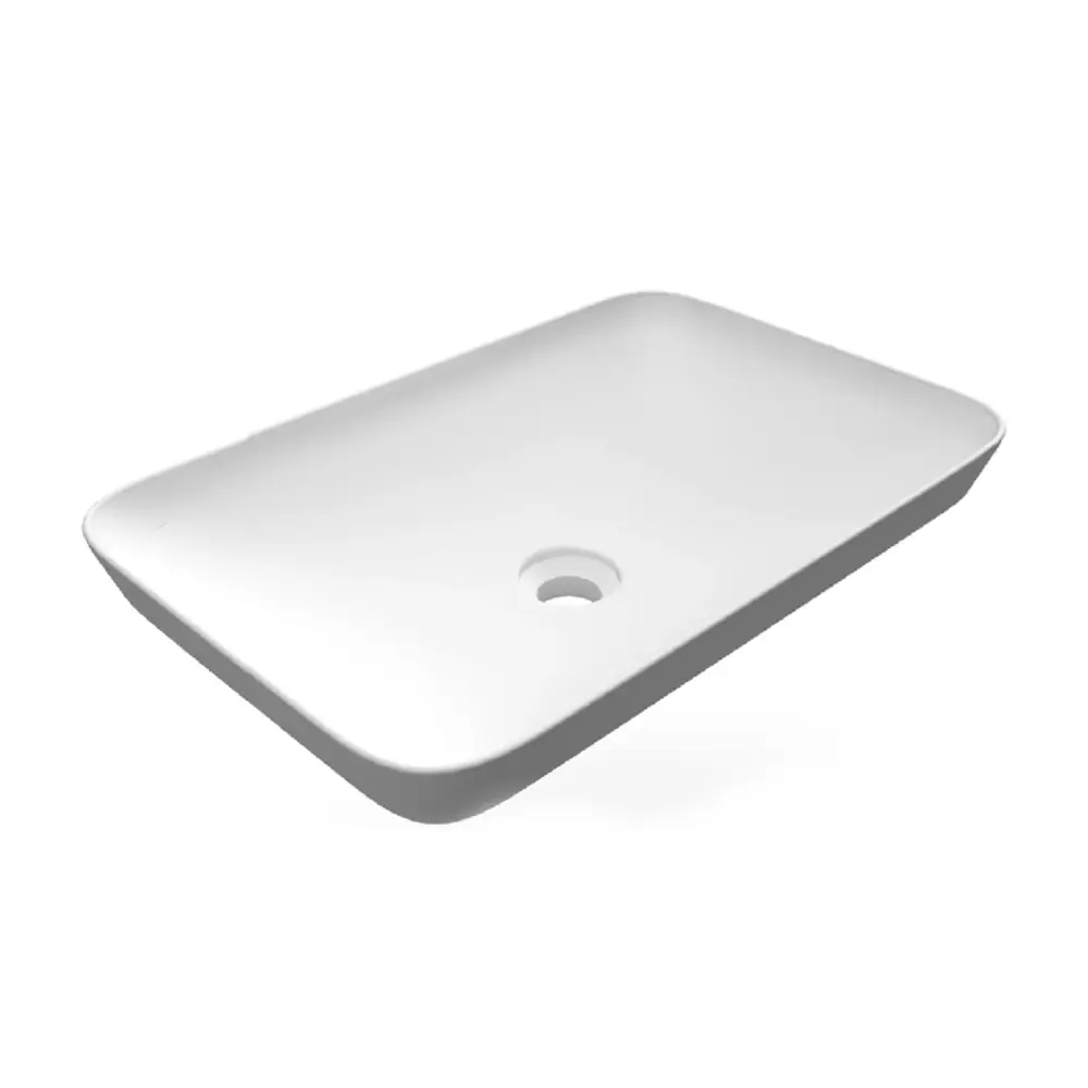 Lavabo empotrado rectangular sin foto 55x36 cm - Blanco