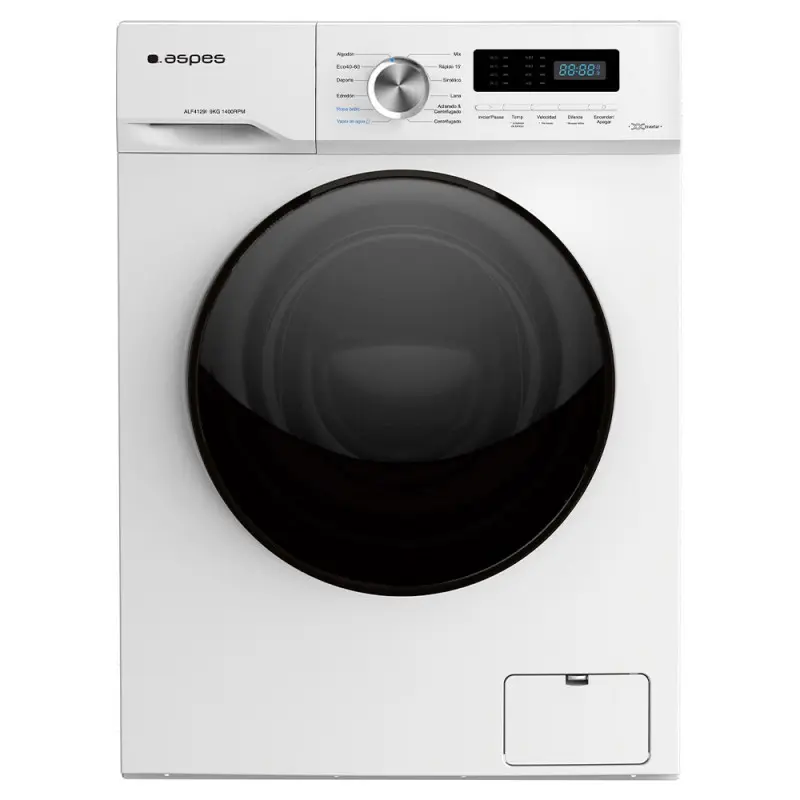 Lavadora aspes alf4129i blanco 9kg vapor c Set de 2 Piezas