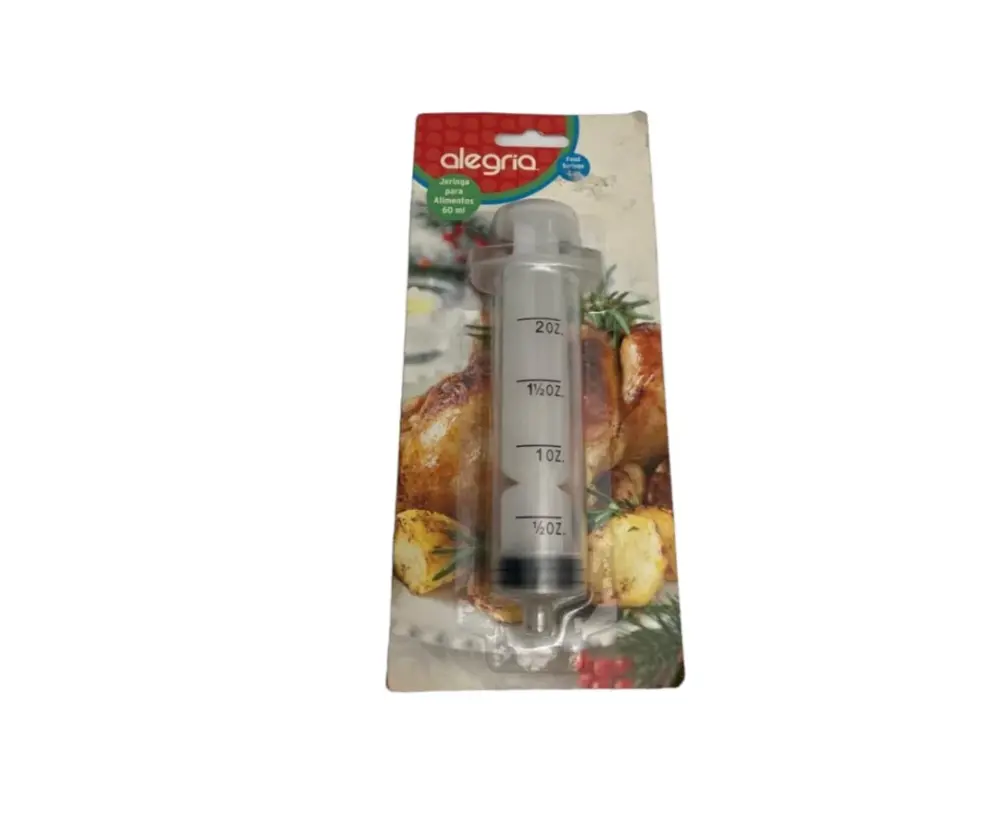 Microondas de Encimera Jeringa para Alimentos Alegrí | 16 cm, 50 g, 60 ml – Sazona al Interior con Facilidad