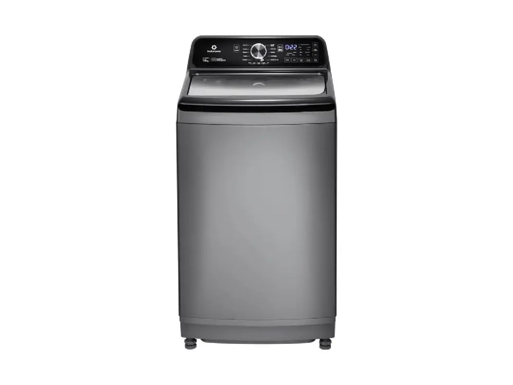 Microondas de Encimera Lavadora Automatica Metal titanio 18kg LRI-18CRPP Indurama
