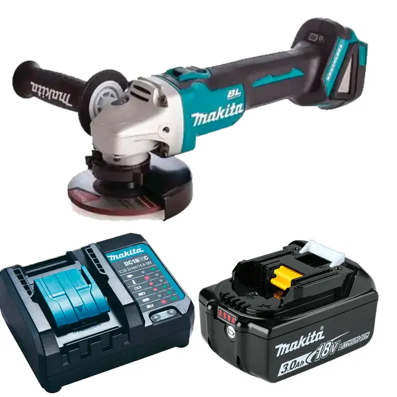 Miniesmeriladora BL Motor Makita DGA456Z 18V 4-1/2 PULG