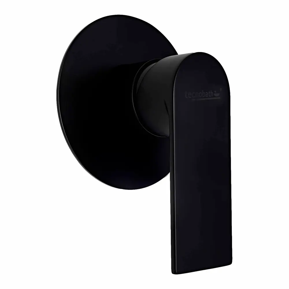 Monomando Empotrable De Regadera "Lucent" Negro Mate Set de 2 Piezas