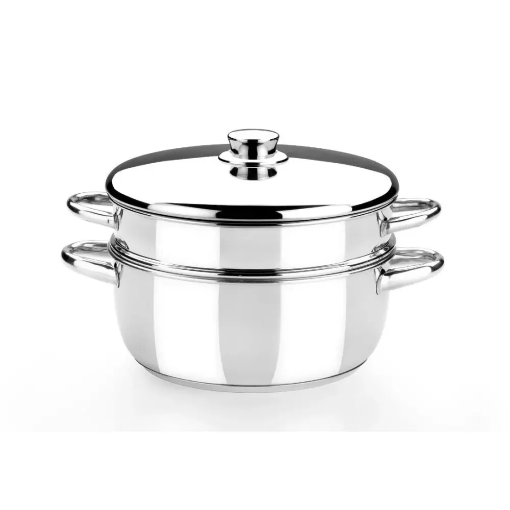 Optima 24cm steam pot stainless acero lid Monix
