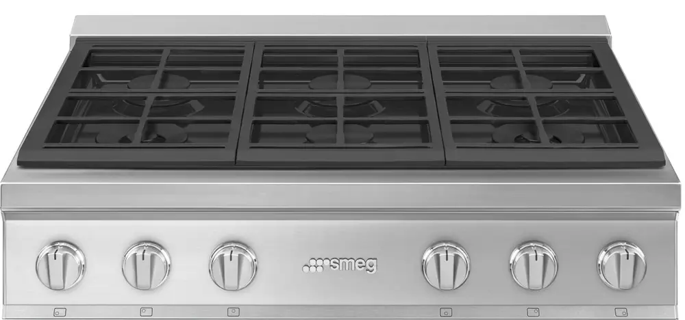 Parrilla de Gas 90cm Smeg RTU366GX para Cocinas Pequeñas