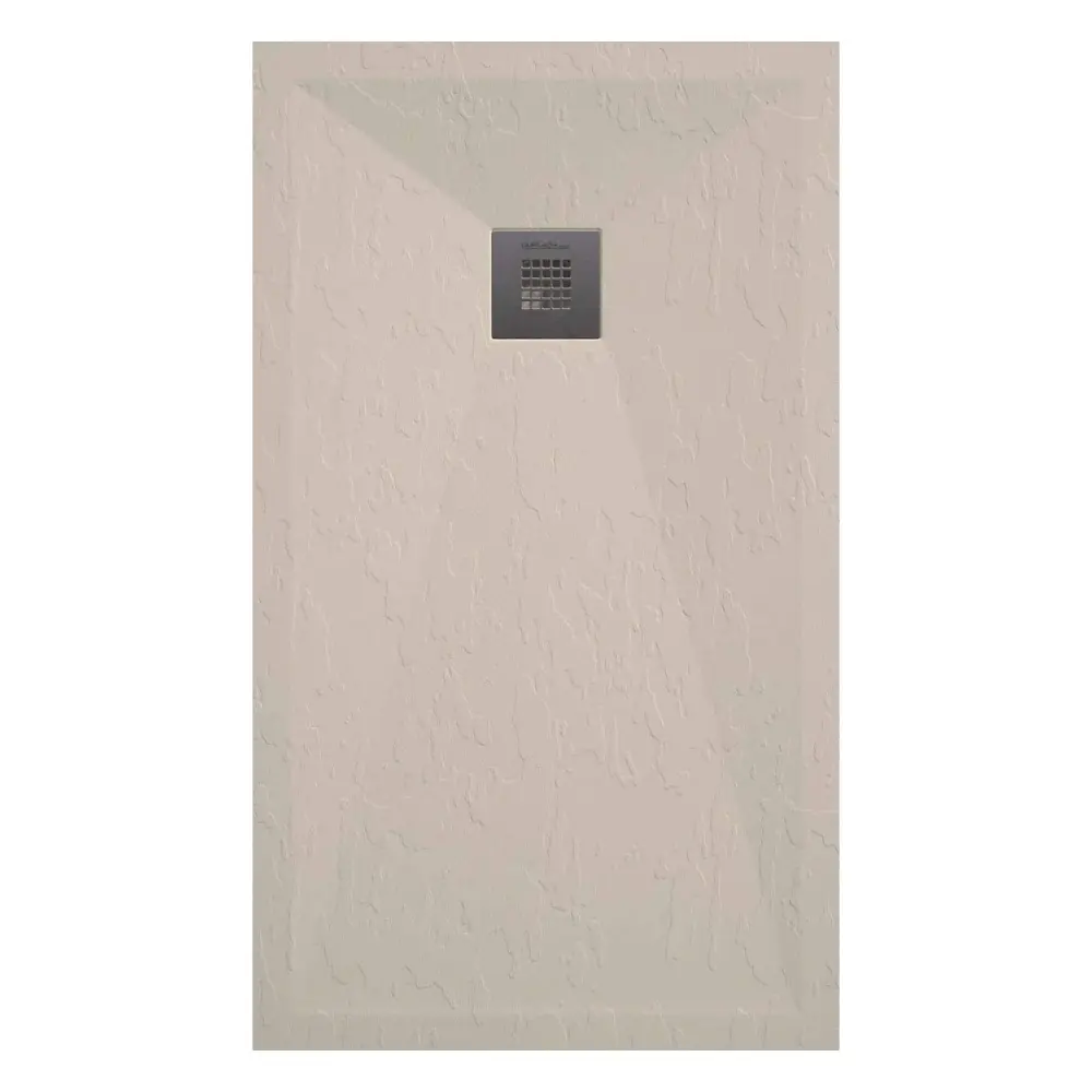 Plato de ducha de resina modelo Plus 70x100cm crema pizarra