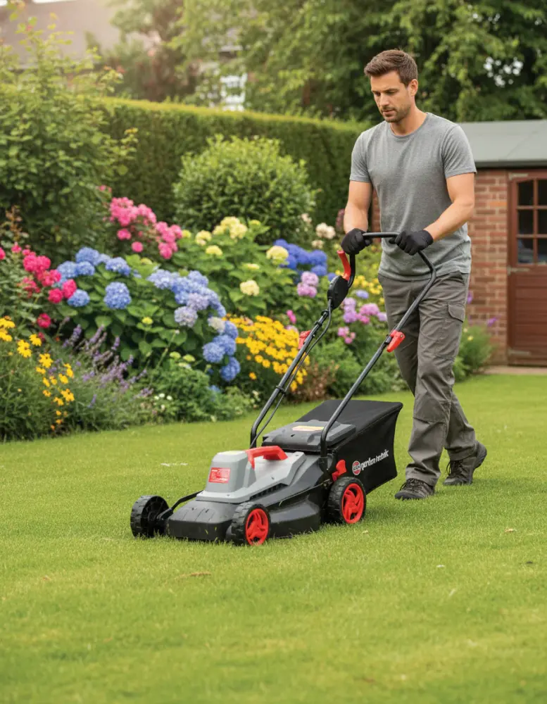 Premium Silencioso Tondeuse à gazon électrique 1500W - 37 cm - bac de 35 L