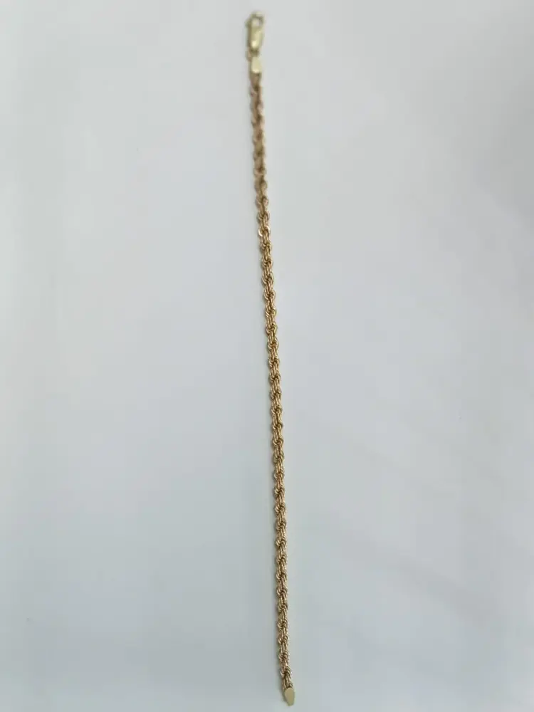 Pulsera Torzal de 14k Mide 21 cm
