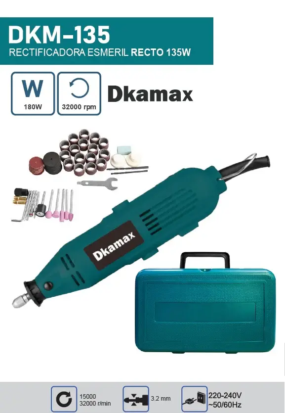 Rectificadora esmeril recto 135w DKM-135 - DKAMAX Capacidad 8 kg