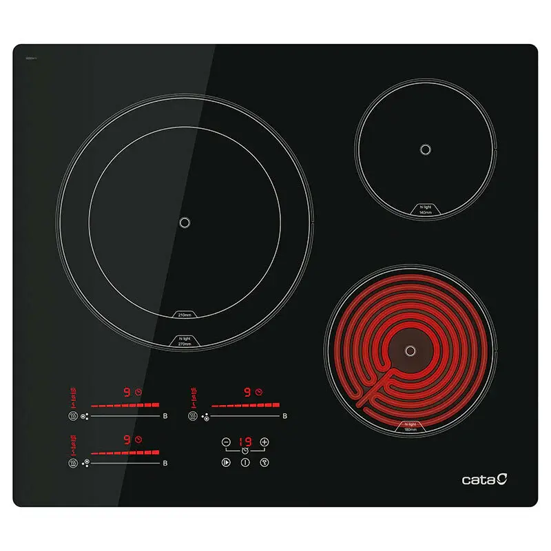 Refrigerador de Dos Puertas Placa Vitrocerámica Cata TDM6003 60 cm