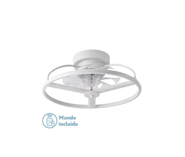 Tecnologí Inverter ventilador de techo acero color blanco serie bora 50cm