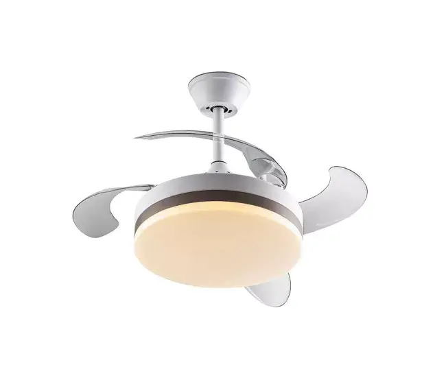 ventilador de techo metálico color blanco serie vento 41cm