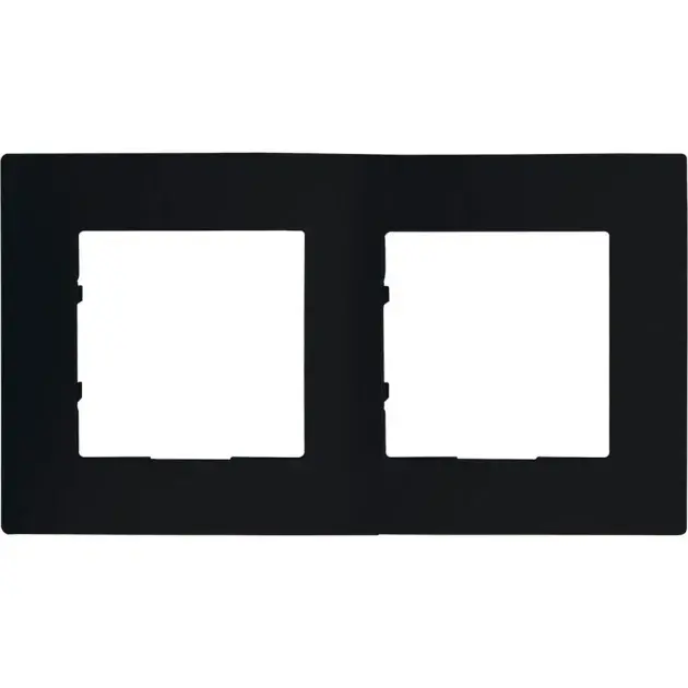 Marco doble horizontal delta viva siemens negro