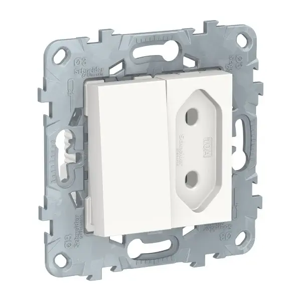 Conmutador y base 2p new unica schneider